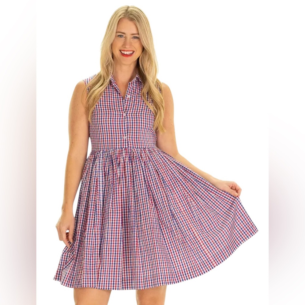 Duffield Lane The Viola Red Blue Plaid Skirt Womens Small PreppyCore